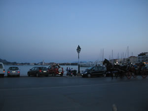 Zante Port at night